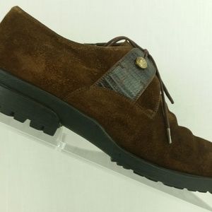 Vintage Gianni Versace Brown Suede Mens size 6.5